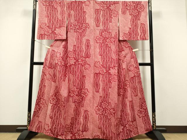平和屋着物■上質な小紋 総絞り 花間道 正絹 逸品 CABI6590ou