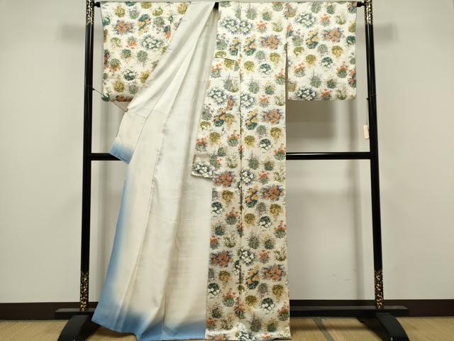 平和屋着物■上質な小紋 草花文 正絹 逸品 CABI6592ou