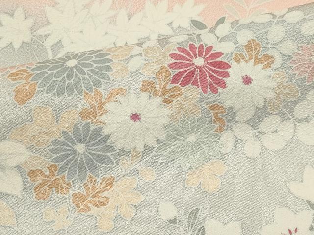 平和屋着物■訪問着 草花文 暈し染め 正絹 逸品 CABI6593ou