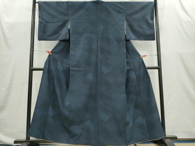平和屋着物■上質な紬 幾何学文 正絹 逸品 CABI6598ou