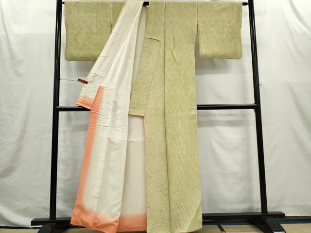平和屋着物■大変加工の良い総絞り小紋 正絹 逸品 CABI6608ou