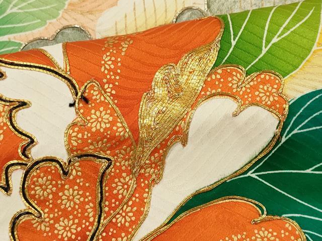 平和屋着物■豪華振袖 花車文 金彩 正絹 逸品 CABI6615ou