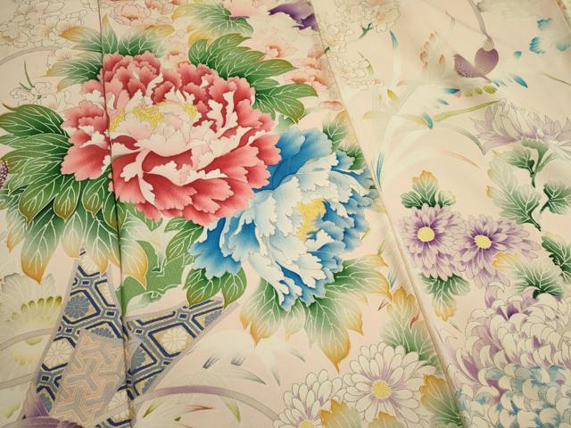 平和屋着物■豪華振袖 吉祥草花文 金彩 正絹 逸品 CABI6622ou