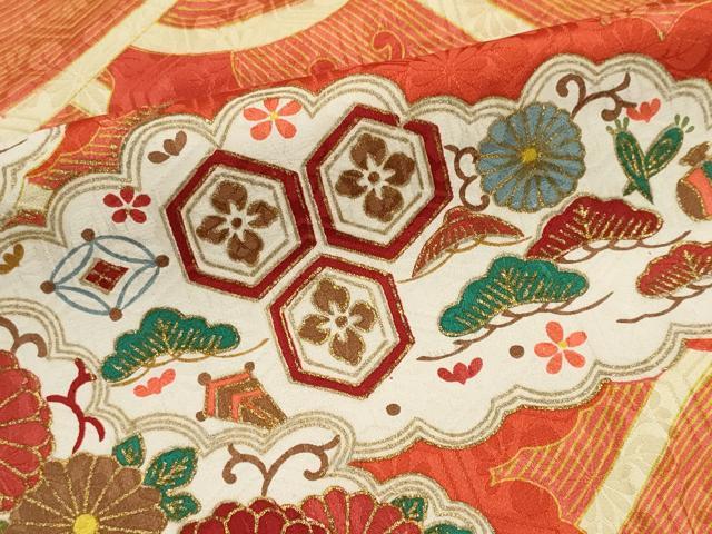 平和屋着物■豪華振袖 立波花唐草文 金彩 正絹 逸品 CABI6624ou