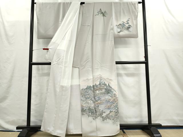 平和屋着物■訪問着 風景文 暈し染め 金彩 正絹 逸品 CABI6628ou