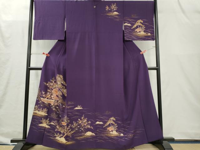 平和屋着物■訪問着 立波風景文 金彩 正絹 逸品 CABI6631ou