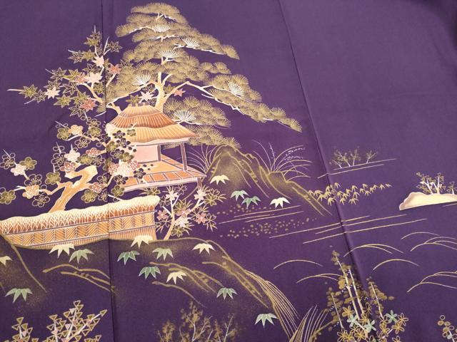 平和屋着物■訪問着 立波風景文 金彩 正絹 逸品 CABI6631ou