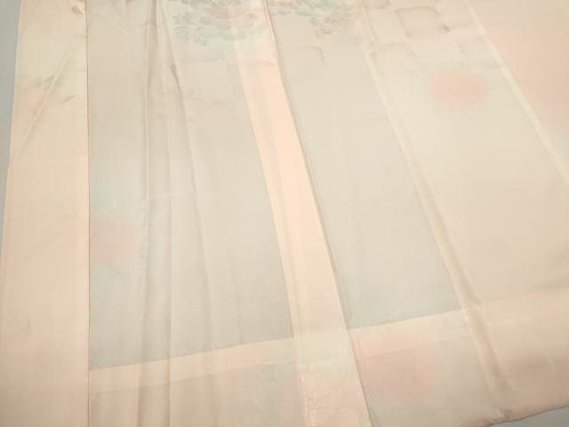 平和屋着物■長襦袢 無双仕立て 花地紋 暈し染め 半衿刺繍 洗える着物 CABI6632ou