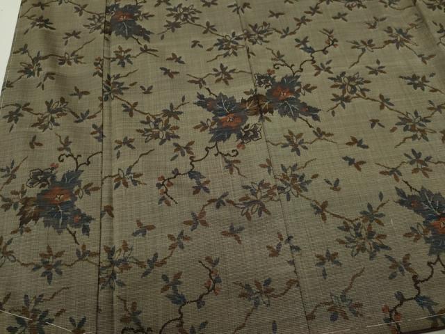 平和屋着物■上質な紬 枝花文 正絹 逸品 未使用 CABI6639ou