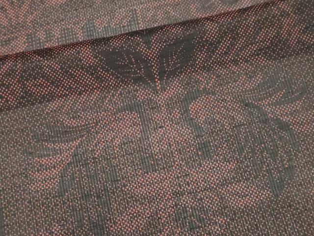 平和屋着物*夏物 小紋 紗 草花文 洗える着物 CABI6669ou