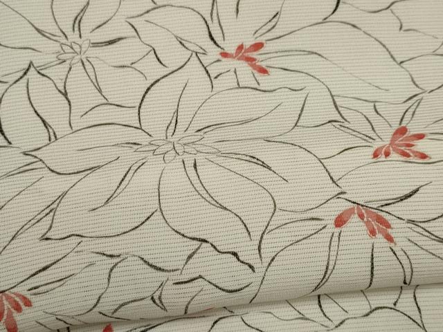 平和屋着物*夏物 小紋 絽 花尽くし 正絹 逸品 CABI6674ou