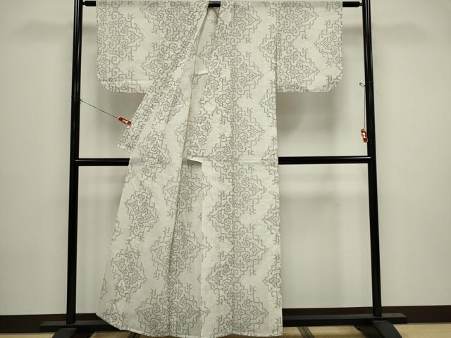 平和屋着物*夏物 小紋 紗 幾何学文 CABI6689ou