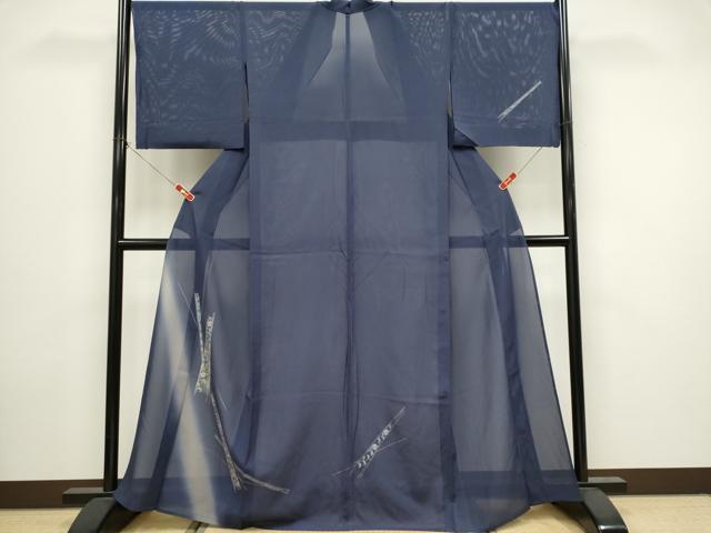 平和屋着物*夏物 訪問着 絽 草花文 暈し染め 金銀彩 正絹 逸品 CABI6690ou