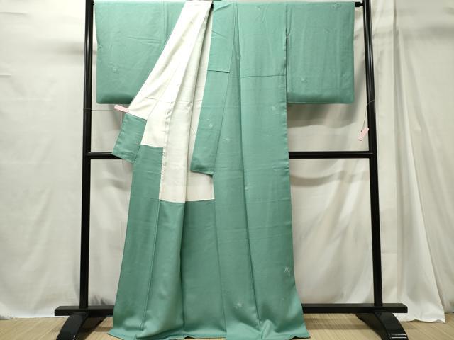 平和屋着物■本加賀友禅作家 柿本市郎 小紋 刺繍 草花文 正絹 逸品 CABI6708ou