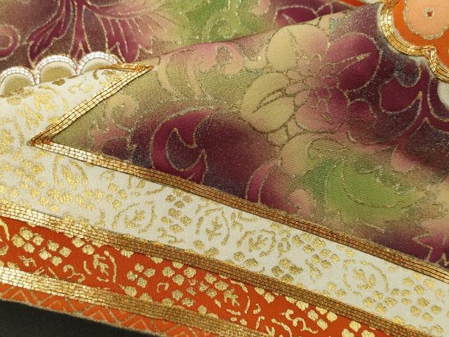 平和屋着物■豪華黒留袖 駒刺繍 吉祥花文 暈し染め 金彩 正絹 逸品 CABI6730ou