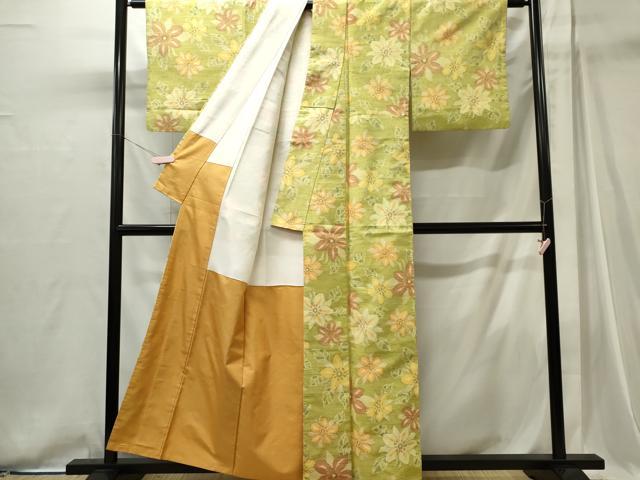 平和屋着物■上質な紬 舞花文 正絹 逸品 CABI6743ou