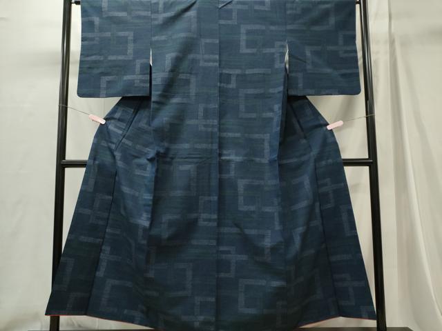 平和屋着物■上質な紬 幾何学文 正絹 逸品 CABI6744ou