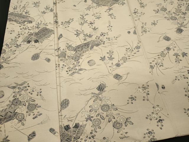 平和屋着物■上質な小紋 風景文 正絹 逸品 CABI6748ou