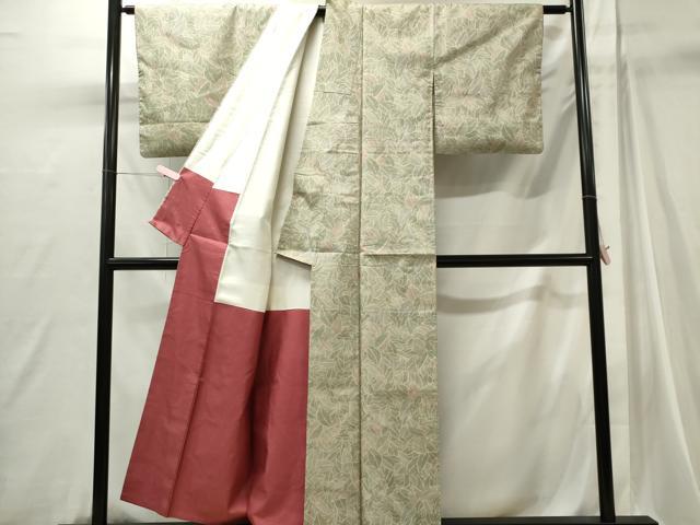 平和屋着物■本場大島紬 葉尽くし 正絹 逸品 CABI6753ou