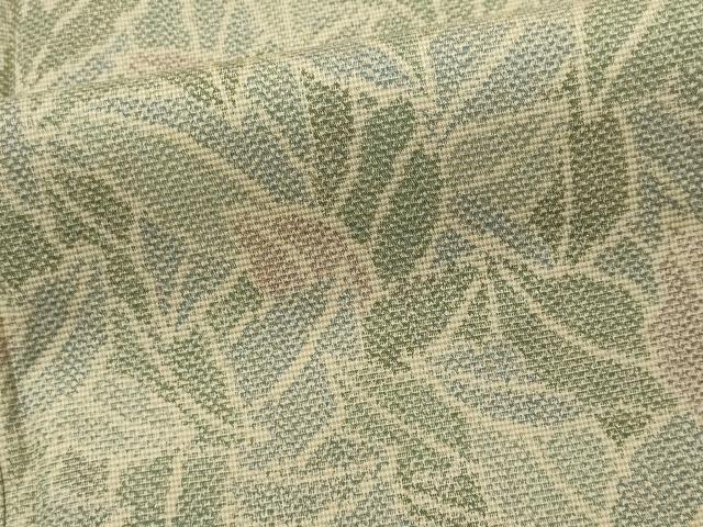 平和屋着物■本場大島紬 葉尽くし 正絹 逸品 CABI6753ou