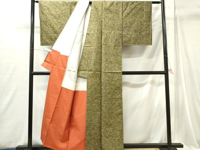 平和屋着物■本場大島紬 7マルキ 草木文 正絹 逸品 CABI6755ou