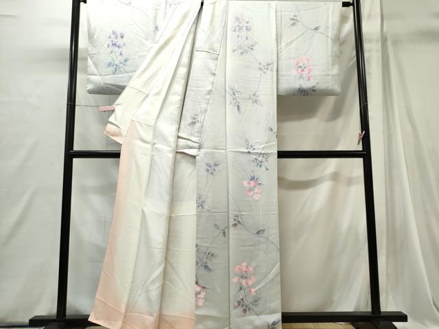 平和屋着物■上質な小紋 枝花文 正絹 逸品 CABI6756ou
