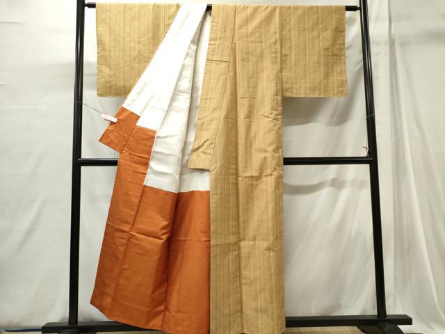 平和屋着物■上質な紬 縞 正絹 逸品 未使用 CABI6763ou