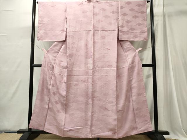 平和屋着物■上質な色無地 吉祥地紋 撫子色 正絹 逸品 CABI6767ou