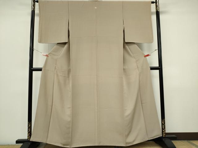 平和屋着物■上質な色無地 白橡色 正絹 逸品 CABI6769ou