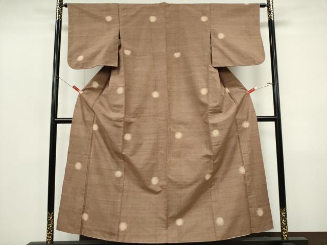 平和屋着物■上質な紬 水玉 正絹 逸品 CABI6774ou