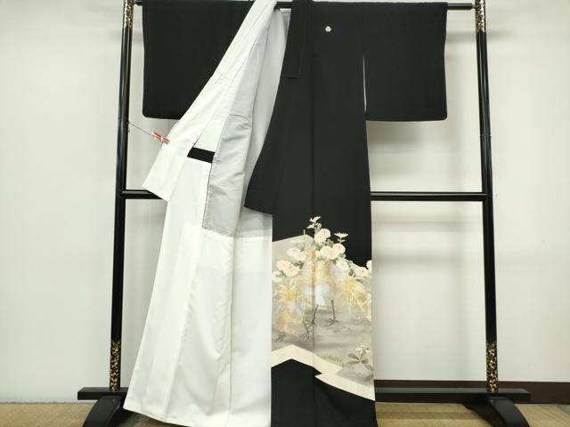 平和屋着物■豪華黒留袖 鳳凰花文 金銀彩 正絹 逸品 CABI6783ou