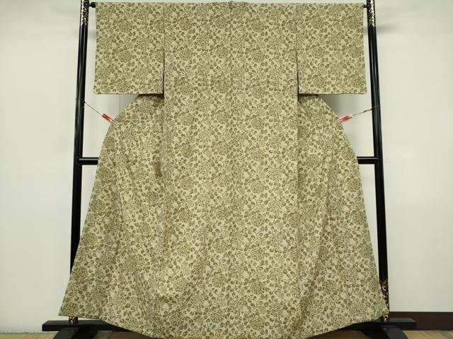 平和屋着物■上質な小紋 草花文 正絹 逸品 CABI6788ou