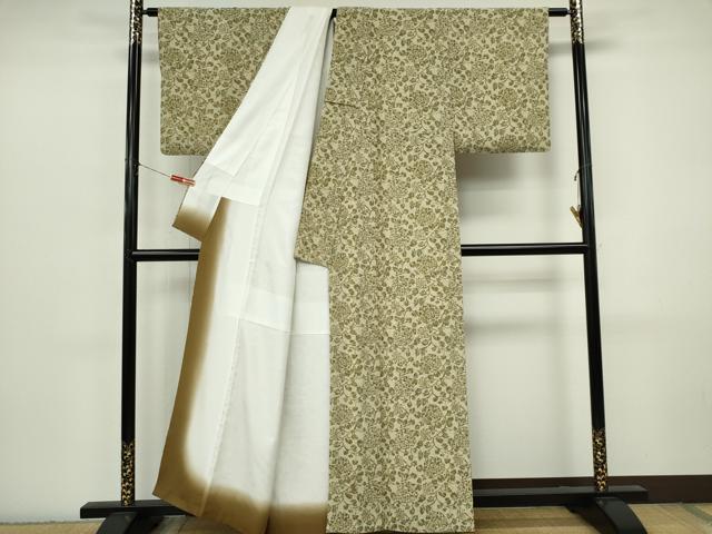 平和屋着物■上質な小紋 草花文 正絹 逸品 CABI6788ou