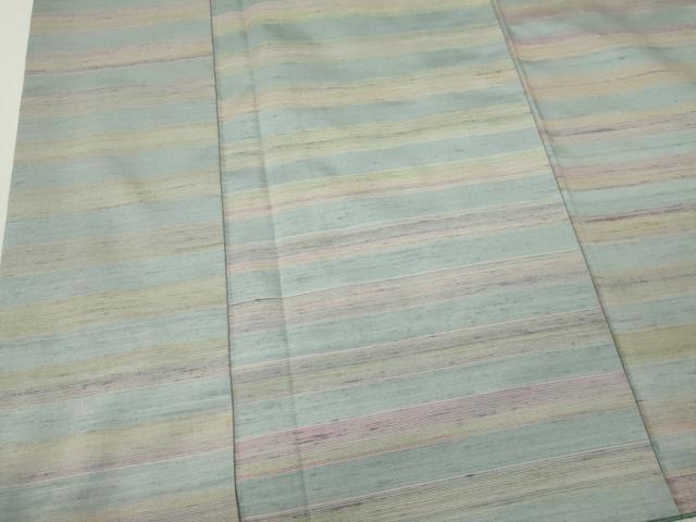 平和屋着物■上質な紬 横縞 正絹 逸品 CABI6789ou