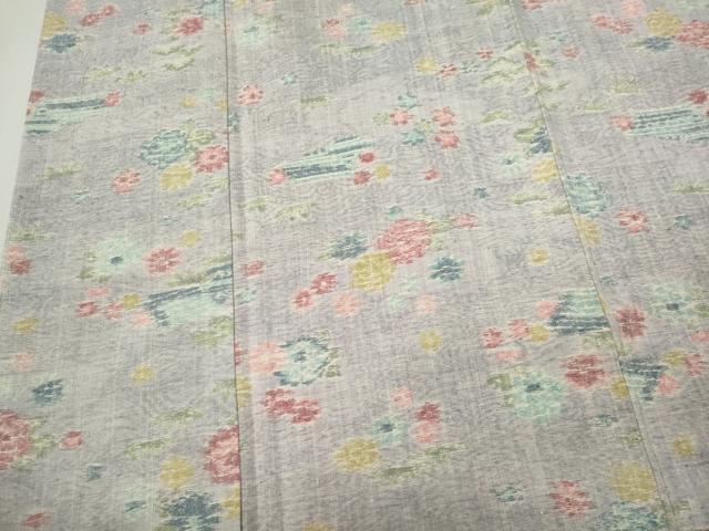 平和屋着物■上質な紬 風景草花文 正絹 逸品 CABI6791ou