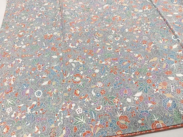 平和屋着物■上質な小紋 更紗花文 正絹 逸品 CABI6802xe