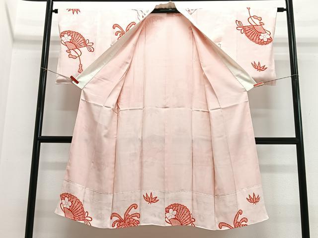 平和屋着物■長襦袢 袷 扇面菊文 正絹 逸品 CABI6831xe