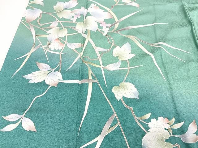 平和屋着物■訪問着 枝垂れ花文 暈し染め 金彩 正絹 逸品 CABI6834xe