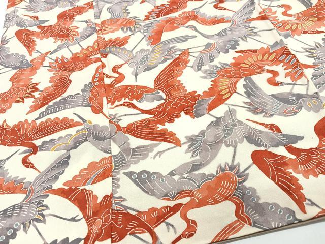 平和屋着物■上質な小紋 群鶴 正絹 逸品 CABI6842xe