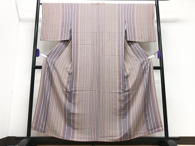 平和屋着物■上質な小紋 縞 正絹 逸品 CABI6861xe