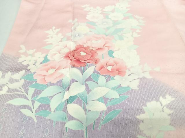 平和屋着物■訪問着 草花文 正絹 逸品 CABI6863xe