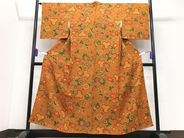 平和屋着物■上質な小紋 花唐草文 正絹 逸品 CABI6868xe