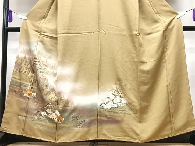 平和屋着物■訪問着 風景文 暈し染め 金彩 正絹 逸品 CABI6870xe