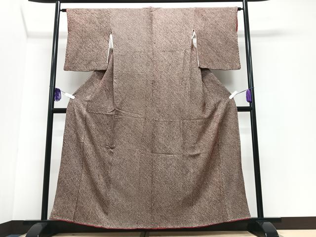 平和屋着物■大変加工の良い総絞り小紋 黒地 正絹 逸品 CABI6871xe