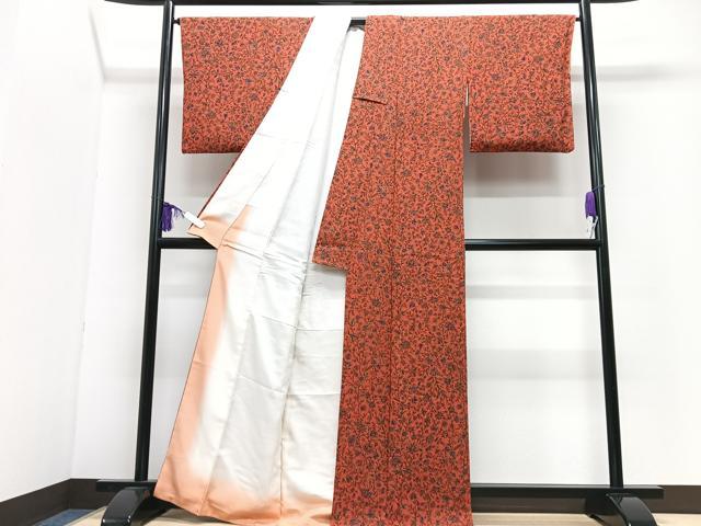 平和屋着物■上質な小紋 草花文 正絹 逸品 CABI6874xe