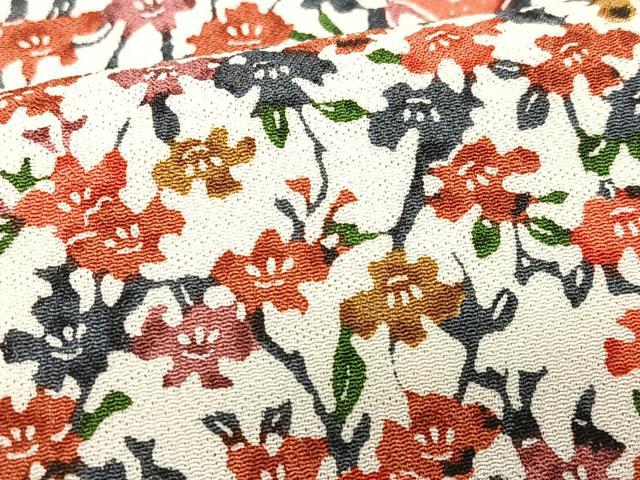 平和屋着物■上質な小紋 枝花文 正絹 逸品 未使用 CABI6878xe