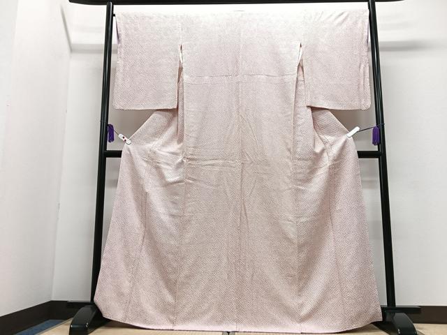 平和屋着物■大変加工の良い総絞り小紋 正絹 逸品 CABI6887xe