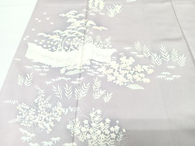 平和屋着物■訪問着 草花文 正絹 逸品 CABI6888xe