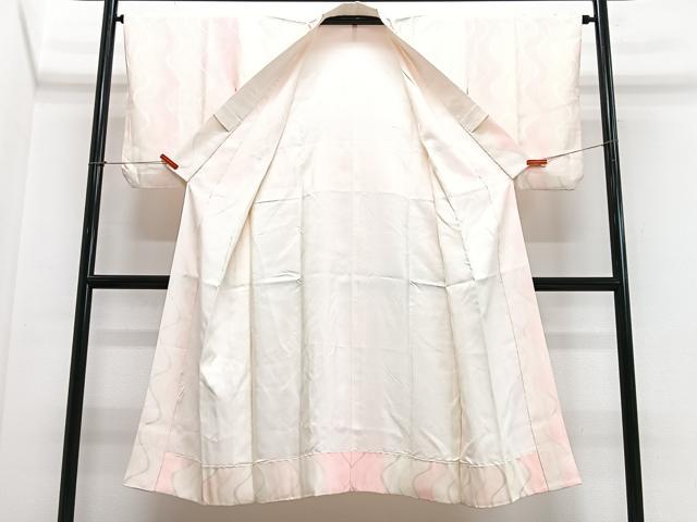 平和屋着物■長襦袢 袷 立涌地紋 正絹 逸品 CABI6894xe