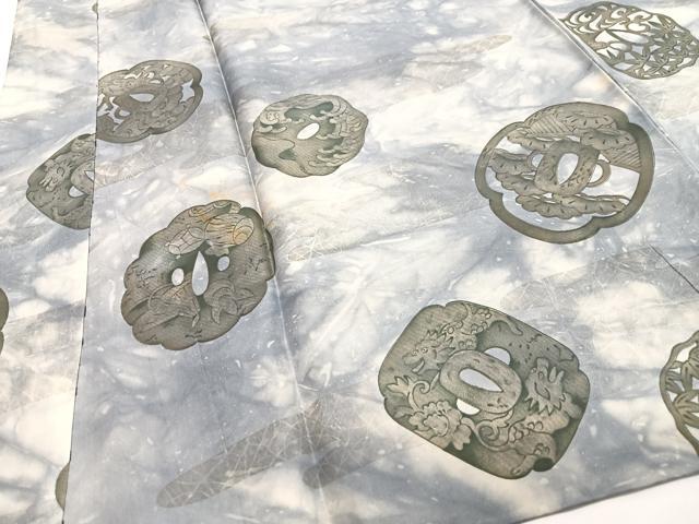 平和屋着物■男性 長襦袢 袷 古銭 龍 吉祥文 正絹 逸品 CABI6896xe